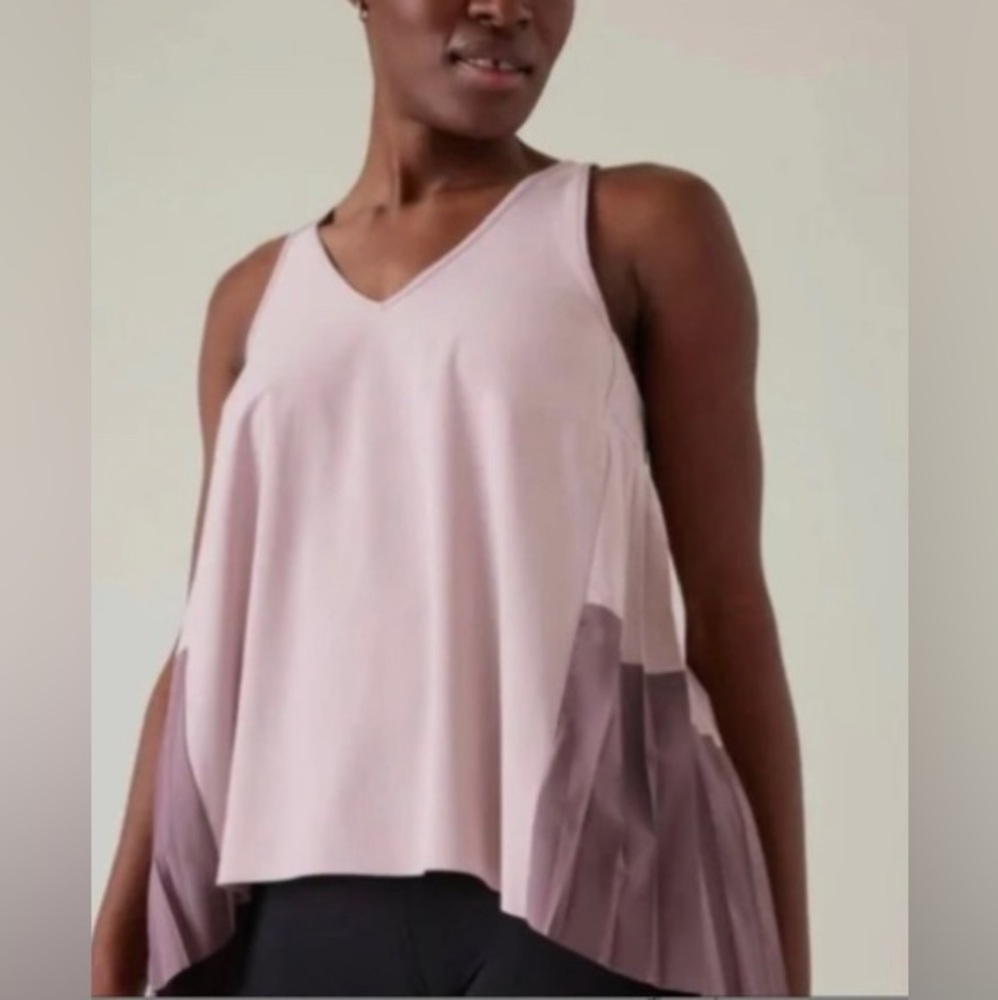 ATHLETA SWING FORWARD PLEATED TANK - Picture 5 of 5